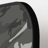 Gray Camouflage Pattern, Your name, Personalize Pickleball Schläger (Linke Seite)