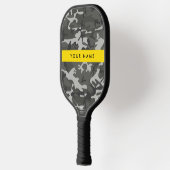 Gray Camouflage Pattern, Your name, Personalize Pickleball Schläger (Links)