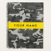 Gray Camouflage Pattern, Your name, Personalize Planer (Vorderseite)