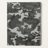 Gray Camouflage Pattern, Your name, Personalize Planer (Rückseite)