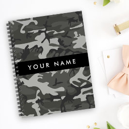 Gray Camouflage Pattern, Your name, Personalize Planer
