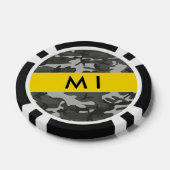 Gray Camouflage Pattern, Your name, Personalize Pokerchips (Einzeln)