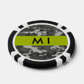 Gray Camouflage Pattern, Your name, Personalize Pokerchips (Einzeln)