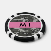 Gray Camouflage Pattern, Your name, Personalize Pokerchips (Einzeln)