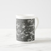 Gray Camouflage Pattern, Your name, Personalize Porzellantasse (Vorderseite Rechts)