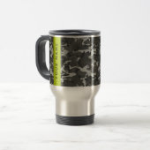 Gray Camouflage Pattern, Your name, Personalize Reisebecher (Vorderseite Links)