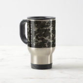 Gray Camouflage Pattern, Your name, Personalize Reisebecher (Vorderseite Links)