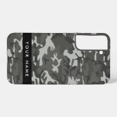 Gray Camouflage Pattern, Your name, Personalize Samsung Galaxy Hülle (Rückseite (Horizontal))
