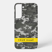 Gray Camouflage Pattern, Your name, Personalize Samsung Galaxy Hülle (Rückseite)