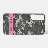 Gray Camouflage Pattern, Your name, Personalize Samsung Galaxy Hülle (Rückseite (Horizontal))