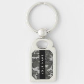 Gray Camouflage Pattern, Your name, Personalize Schlüsselanhänger (Vorderseite)