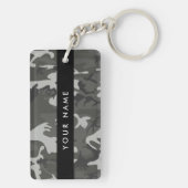 Gray Camouflage Pattern, Your name, Personalize Schlüsselanhänger (Rückseite)