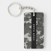 Gray Camouflage Pattern, Your name, Personalize Schlüsselanhänger (Vorderseite)