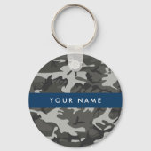 Gray Camouflage Pattern, Your name, Personalize Schlüsselanhänger (Rückseite)