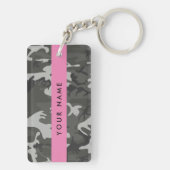 Gray Camouflage Pattern, Your name, Personalize Schlüsselanhänger (Rückseite)