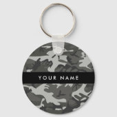 Gray Camouflage Pattern, Your name, Personalize Schlüsselanhänger (Vorderseite)