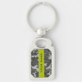 Gray Camouflage Pattern, Your name, Personalize Schlüsselanhänger (Vorderseite)