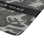 Gray Camouflage Pattern, Your name, Personalize Schneidebrett (Ecke)