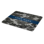 Gray Camouflage Pattern, Your name, Personalize Schneidebrett (Ecke)