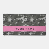 Gray Camouflage Pattern, Your name, Personalize Schreibtischunterlage (Vorderseite)