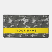 Gray Camouflage Pattern, Your name, Personalize Schreibtischunterlage (Vorderseite)