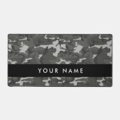 Gray Camouflage Pattern, Your name, Personalize Schreibtischunterlage (Vorderseite)