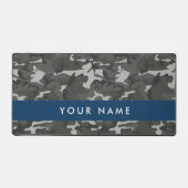 Gray Camouflage Pattern, Your name, Personalize Schreibtischunterlage (Vorderseite)