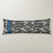 Gray Camouflage Pattern, Your name, Personalize Seitenschläferkissen (Vorderseite)
