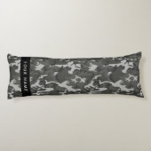 Gray Camouflage Pattern, Your name, Personalize Seitenschläferkissen (Rückseite)