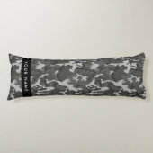 Gray Camouflage Pattern, Your name, Personalize Seitenschläferkissen (Vorderseite)