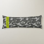 Gray Camouflage Pattern, Your name, Personalize Seitenschläferkissen (Vorderseite)