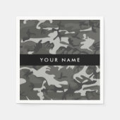 Gray Camouflage Pattern, Your name, Personalize Serviette (Vorderseite)