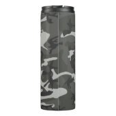 Gray Camouflage Pattern, Your name, Personalize Thermosbecher (Rückseite)