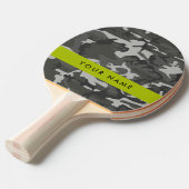 Gray Camouflage Pattern, Your name, Personalize Tischtennis Schläger (Vorderseite)