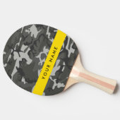 Gray Camouflage Pattern, Your name, Personalize Tischtennis Schläger (Seitenansicht)