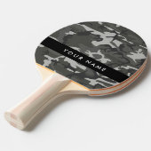 Gray Camouflage Pattern, Your name, Personalize Tischtennis Schläger (Vorderseite)