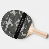 Gray Camouflage Pattern, Your name, Personalize Tischtennis Schläger (Seitenansicht)