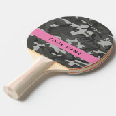 Gray Camouflage Pattern, Your name, Personalize Tischtennis Schläger (Vorderseite)