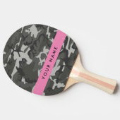 Gray Camouflage Pattern, Your name, Personalize Tischtennis Schläger (Seitenansicht)