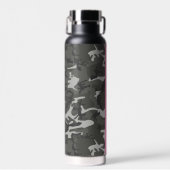 Gray Camouflage Pattern, Your name, Personalize Trinkflasche (Vorne)