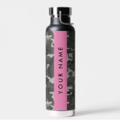 Gray Camouflage Pattern, Your name, Personalize Trinkflasche (Links)