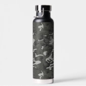 Gray Camouflage Pattern, Your name, Personalize Trinkflasche (Rechts)