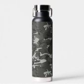 Gray Camouflage Pattern, Your name, Personalize Trinkflasche (Vorne)