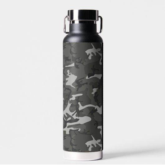 Gray Camouflage Pattern, Your name, Personalize Trinkflasche (Vorne)
