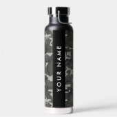 Gray Camouflage Pattern, Your name, Personalize Trinkflasche (Links)