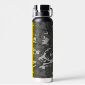 Gray Camouflage Pattern, Your name, Personalize Trinkflasche (Rückseite)