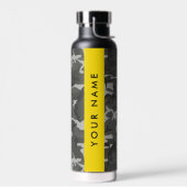 Gray Camouflage Pattern, Your name, Personalize Trinkflasche (Links)