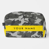 Gray Camouflage Pattern, Your name, Personalize Waschbeutel (Vorderseite)