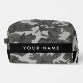 Gray Camouflage Pattern, Your name, Personalize Waschbeutel (Vorderseite)