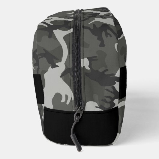 Gray Camouflage Pattern, Your name, Personalize Waschbeutel (Rechts)